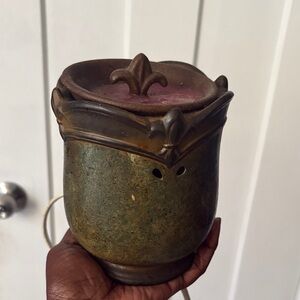 Artistic Green and Brown Ceramic Warmer
